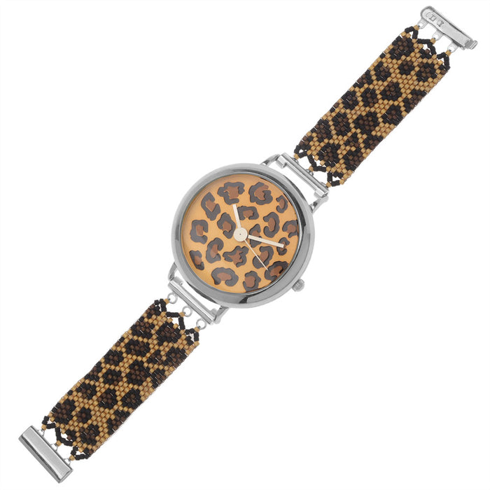 Retired - Leopard Print Beaded Watch