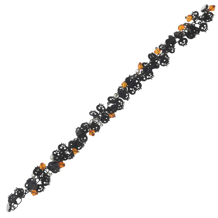Halloween Skull Charm Chain Bracelet