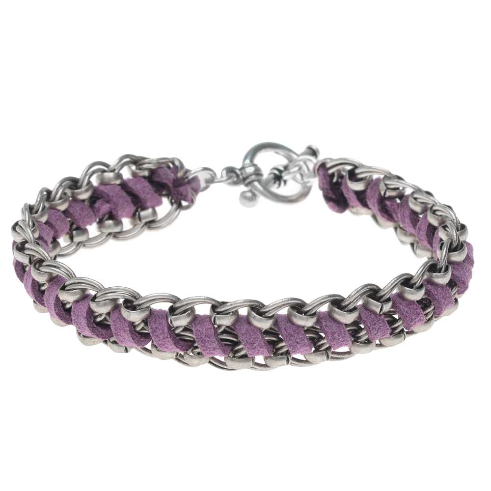 Retired - Lilac Chain Woven Bracelet