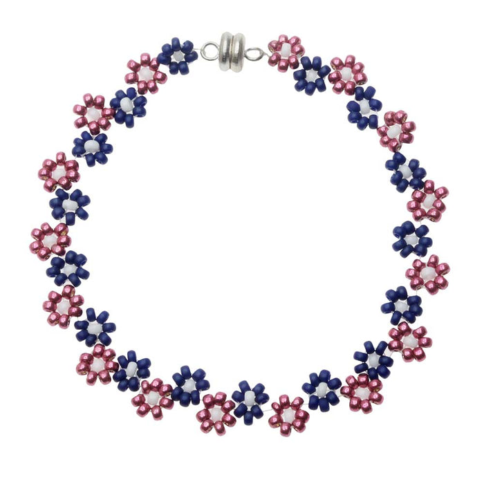 daisy chain seed bead flower bracelet patterns Sweet May Daisy Chain Bracelet — Beadaholique