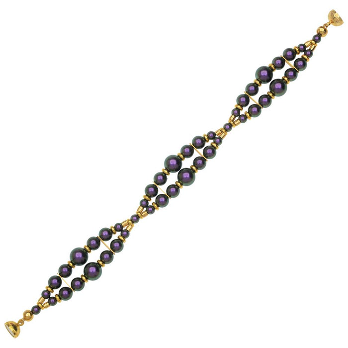 Retired - Windsor Scalloped Bracelet in Iridescent Purple
