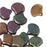 Czech Glass, 2-Hole Ginko Beads 7.5mm, Crystal Violet Rainbow (10 Grams)