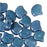 Czech Glass, 2-Hole Ginko Beads 7.5mm, Chalk Blue Luster (10 Grams)