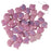Czech Glass, 2-Hole Ginko Beads 7.5mm, Chalk Lilac Luster (10 Grams)