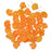 Czech Glass, 2-Hole Ginko Beads 7.5mm, Confetti Splash Orange Yellow (10 Grams)