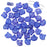 Czech Glass, 2-Hole Ginko Beads 7.5mm, Confetti Splash Indigo (10 Grams)
