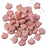 Czech Glass, 2-Hole Ginko Beads 7.5mm, Chalk Red Terracota (10 Grams)