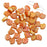 Czech Glass, 2-Hole Ginko Beads 7.5mm, Chalk Full Apricot (10 Grams)