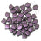 Czech Glass, 2-Hole Ginko Beads 7.5mm, Polychrome Black Raspberry (10 Grams)
