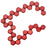 Czech Glass Honeycomb Beads, 2-Hole Hexagon 6mm, Chalk Lava Red (30 Pieces)