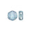 Czech Glass Honeycomb Beads, 2-Hole Hexagon 6mm, Transparent Blue Luster (30 Pieces)