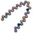 Czech Glass Honeycomb Beads, 2-Hole Hexagon 6mm, Jet Purple Iris (30 Pieces)