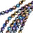Czech Fire Polished Glass Beads, Round 6mm, Jet Rainbow Iris (25 Pieces)