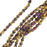 Czech Fire Polished Beads, Faceted Round 4mm, Matte California Metallic Violet and Gold (40 Pieces)