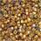True2 Czech Fire Polished Glass, Faceted Round Beads 2mm, 24K Gold Plated AB (50 Pieces)