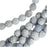 Czech Fire Polished Beads, Faceted Round 8mm, Satin Matte Silver (20 Pieces)