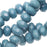 Czech Fire Polished Glass, Donut Rondelle Beads 5x3.5mm, Blue Luster (50 Pieces)