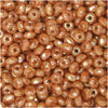 True2 Czech Fire Polished Glass, Faceted Micro Spacer Beads 2x3mm, Full Apricot (100 Pieces)