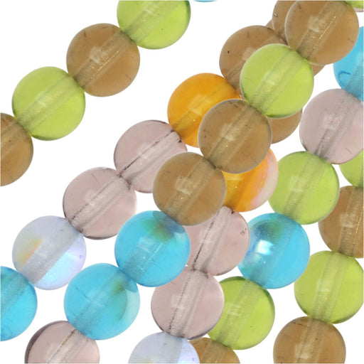 Czech Glass Druk Beads, Round 6mm, Prairie Mix (50 Pieces)