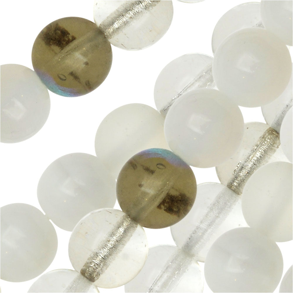 Czech Glass Druk Beads, Round 8mm, Apparition Mix (50 Pieces)