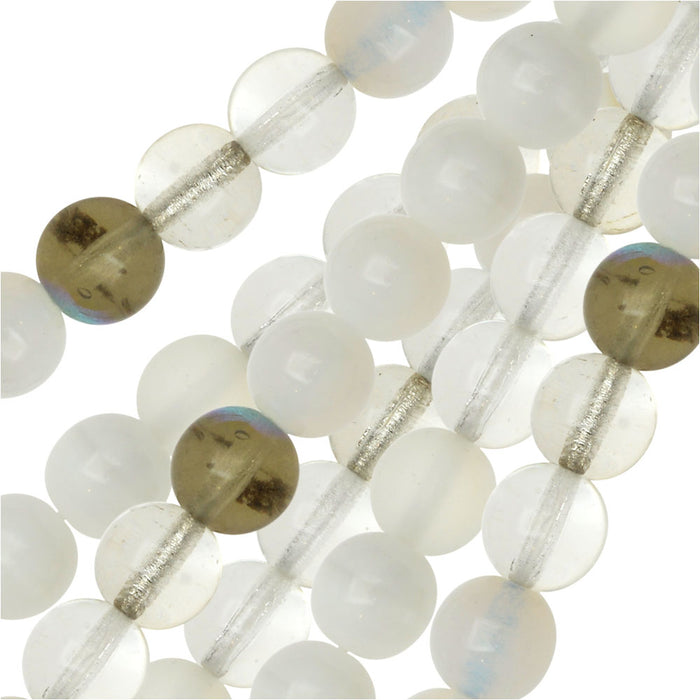 Czech Glass Druk Beads, Round 8mm, Apparition Mix (50 Pieces)