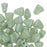Czech Glass Matubo, Triangular 2-Hole Nib-Bit Beads 5.5x6mm, Luster - Opaque Prairie Green (2.5" Tube)