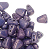 Czech Glass Matubo, Triangular 2-Hole Nib-Bit Beads 5.5x6mm, Luster - Opaque Amethyst (10 Grams)