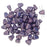 Czech Glass Matubo, Triangular 2-Hole Nib-Bit Beads 5.5x6mm, Luster - Opaque Amethyst (10 Grams)