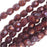 Czech Fire Polished Glass, Faceted Round Beads 4mm, Red Nebula (40 Pieces)