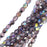 Czech Fire Polished Glass, Faceted Round Beads 4mm, Light Amethyst Graphite Rainbow (50 Pieces)
