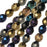 Czech Fire Polished Glass Beads, Faceted Round 8mm, Heavy Metals Mix (50 Pieces)