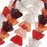 Czech Glass Beads, Flower 6x8mm, Strawberry Fields Mix (50 Pieces)
