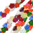 Czech Glass Beads, Flower 7mm, Rainbow AB Mix (100 Pieces)