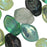 Czech Glass Beads, Wavy Leaf 9x14mm, Evergreen Mix (50 Pieces)