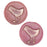 Czech Glass Beads, Coin with Bird 12mm, Pink Silk with Platinum Wash, by Raven's Journey (1 Strand)