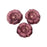 Czech Glass Beads, Hibiscus Flower 7mm, Pink Silk with Purple Bronze Finish, by Raven's Journey (1 Strand)