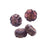 Czech Glass Beads, Hibiscus Flower 7mm, Purple Opaline with Bronze Finish, by Raven's Journey (1 Strand)