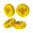 Czech Glass Beads, Pressed Coin with Bee 12mm, Yolk Yellow Opaque with Dark Bronze Wash, by Raven's Journey (1 Strand)