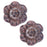 Czech Glass Beads, Wild Rose Flower 14mm, Purple Opaline with Platinum Wash, by Raven's Journey (1 Strand)