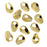 Czech Fire Polished Glass Beads, Teardrop 8x6mm, Aurum Gold Full-Coat (1 Strand)