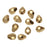 Czech Fire Polished Glass Beads, Teardrop 8x6mm, Metallic Bronze Full-Coat (1 Strand)