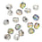 Czech Fire Polished Glass Beads, Round 4mm, Crystal Vitrail Medium Half-Coat (50 Pieces)