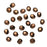 Czech Fire Polished Glass Beads, Round 6mm, Antique Copper Full-Coat (25 Pieces)