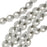 Czech Fire Polished Glass Beads, Round 8mm, Matte Silver Full-Coat (1 Strand)