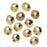 Czech Fire Polished Glass Beads, Round 10mm, Aurum Gold Full-Coat (1 Strand)