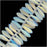 Czech Glass 5 x 16mm Dagger Beads - Matte Crystal AB, 50pcs (1 Strand)