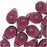 Czech Glass Beads 9mm Teardrop Amethyst Purple (1 Strand)