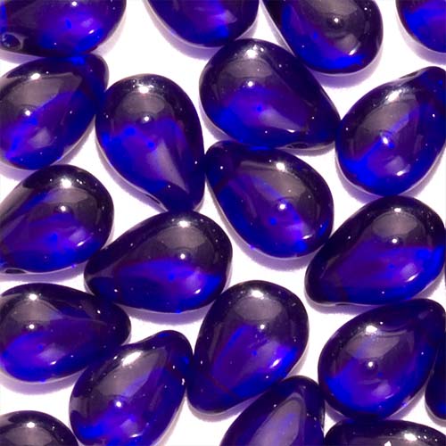 C3628 Czech Glass Teardrop Beads PALE BLUE & HYACINTH 5x7mm - 9599