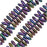 Czech Glass 3 x 10mm Dagger Beads - Purple Iris  (50 pcs)