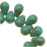 Czech Glass Teardrop Beads 6x4mm 'Opaque Turquoise Picasso' (50 pcs)